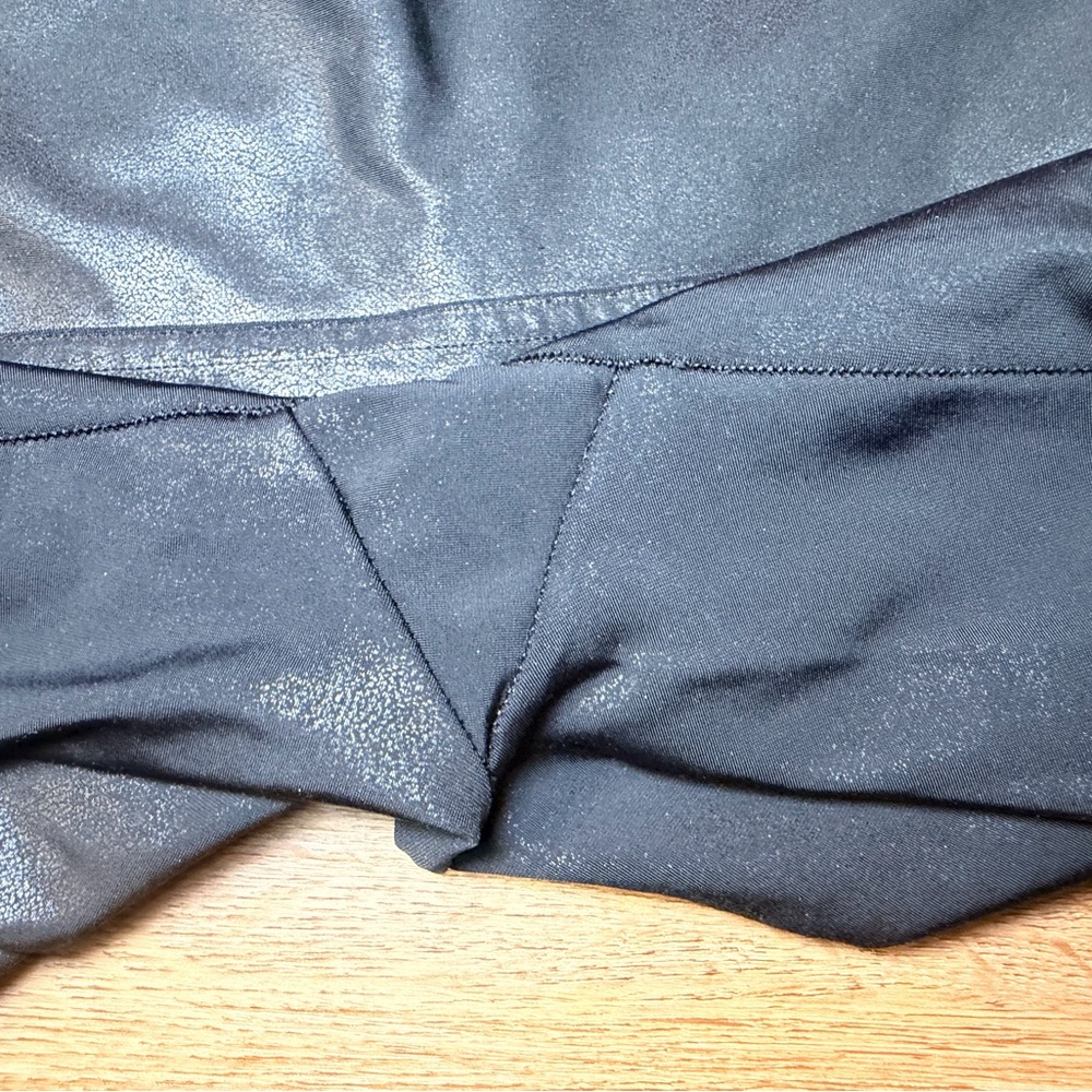 SPANX Faux Leather Leggings Size M Black High Rise Power Waist Shaping - Picture 8 of 9